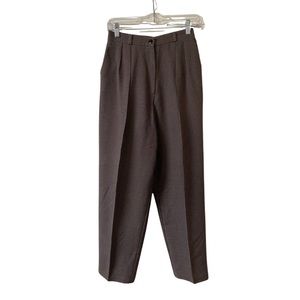 Vintage Worthington Gray 90s Deadstock Houndstooth Pleat Front Trousers Size 10P